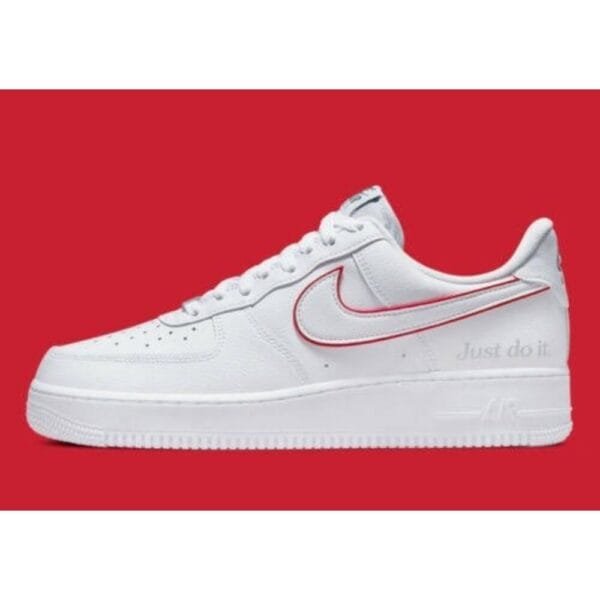 Nike Air Force 1 Just Do İt White & Red Silver