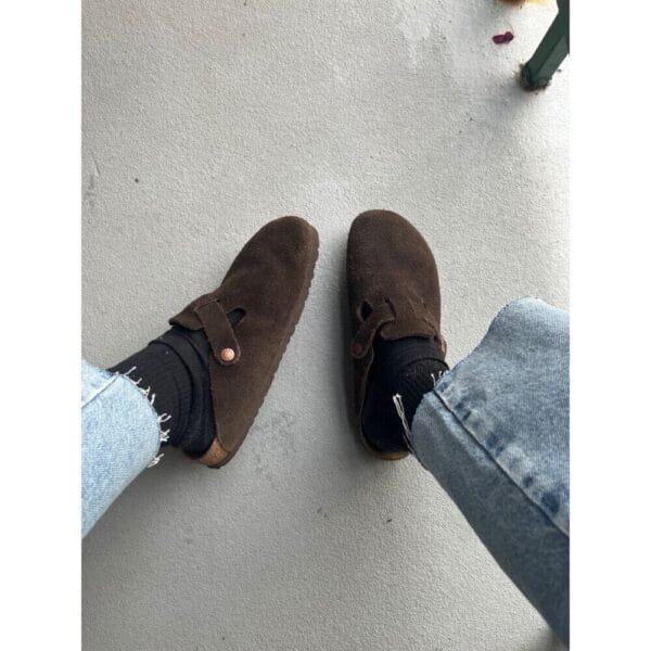 Birkenstock Boston Brown Hakiki Deri